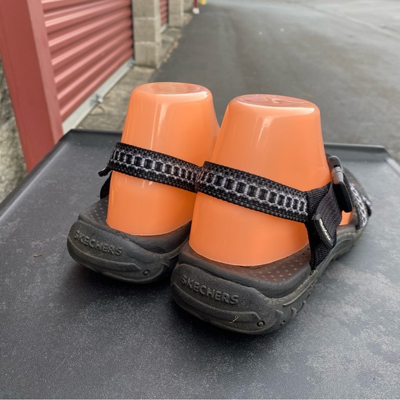 Skechers Outdoor Lifestyle Women’s Black White Strappy Sport Sandals Size 9 - Picture 5 of 11